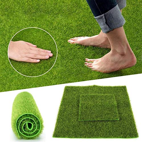 KeKeandYaoYao Synthetic Artificial Grass Mat Turf Lawn Garden Landscape Ornament Home Decor - 15 * 15cm