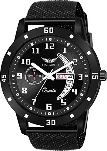 LOIS CARONAnalogue Black Dial Men's Watch (LCS-8184)