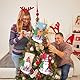 AUEJACKY Nikolausstrumpf 4Pcs Nikolausstiefel Zum Befüllen Nikolaussocken Deko Nikolausstiefel Zum Befüllen Weihnachtsbaum Anhänger Weihnachtsdeko Mit Weihnachtsmann, Schneemann, Rentier-A (C)