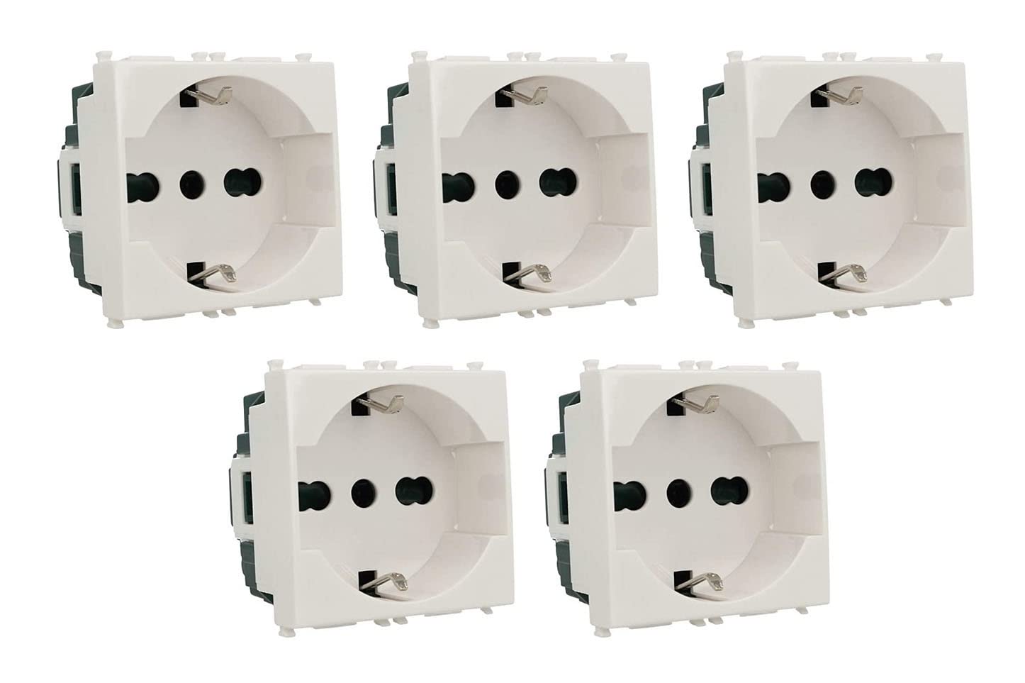 Di Tutto Per Tutti® - Presa Bipasso 2P+T 16A Compatibile con Vimar Plana | Presa Bivalente Compatibile per serie Civile Bianco