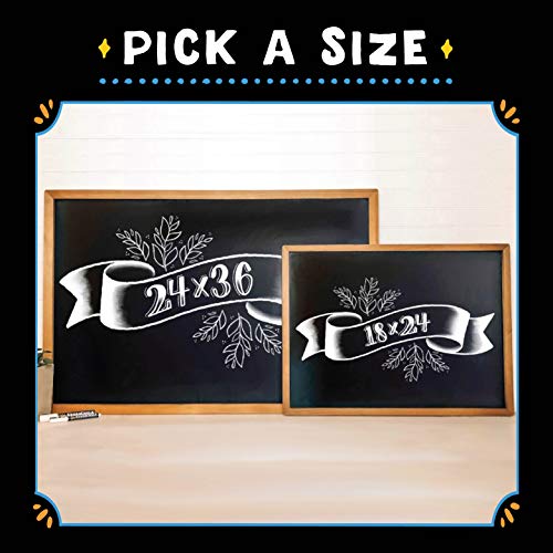 Large Chalk Boards With Frame By Versachalk (18X24" Industrial, Porcelain) Framed Chalkboard Sign For Business, Bistro Bar, Sandwich Menu, Sidewalk, Signage Classroom, Wedding #TOP4