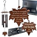 Personalized Memorial Wind Chime Gifts Copper Wind Chimes Leaf Through the Strongest of Storms Sympathy Deep Tone Gift in Memory of Loved One by Weathered Raindrop