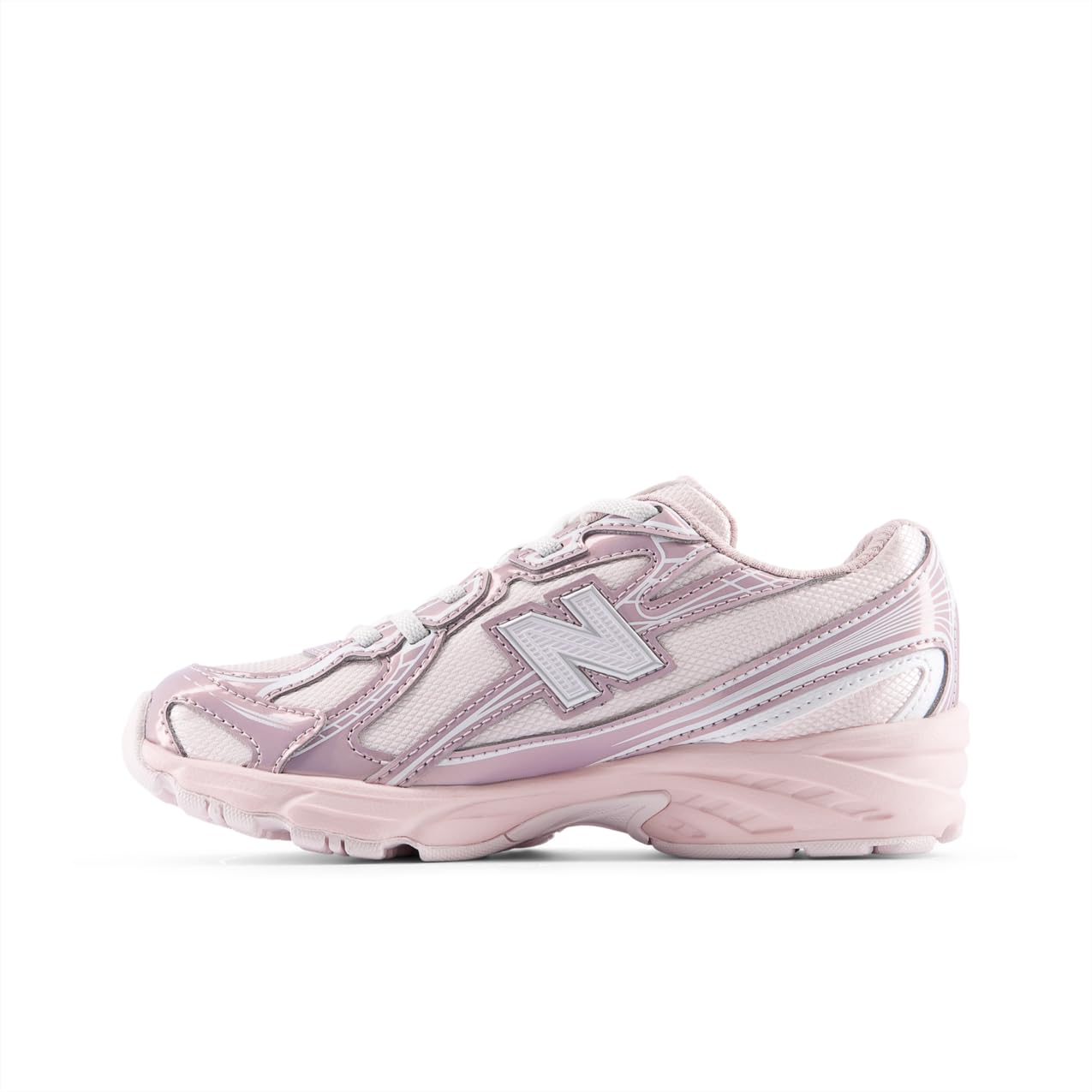 New Balance 740 Bungee Lace Pre Girls Kids Running Inspired (P7401HN) (rosa sale/rosa pietra), 3 Little Kid