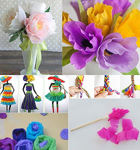 Crepe Paper Streamer,Party Supplies, 10 Rolls Crepe Paper Streamers for Wedding Ceremony Various Large Festivals Halloween Christmas Decoration - Item Size: 1.8 Inch × 82 Feet (White, 82 Feet)