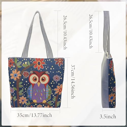 Bolso Tote Estético de Lona con Cremallera y Bolsillo Interno miniatura 6