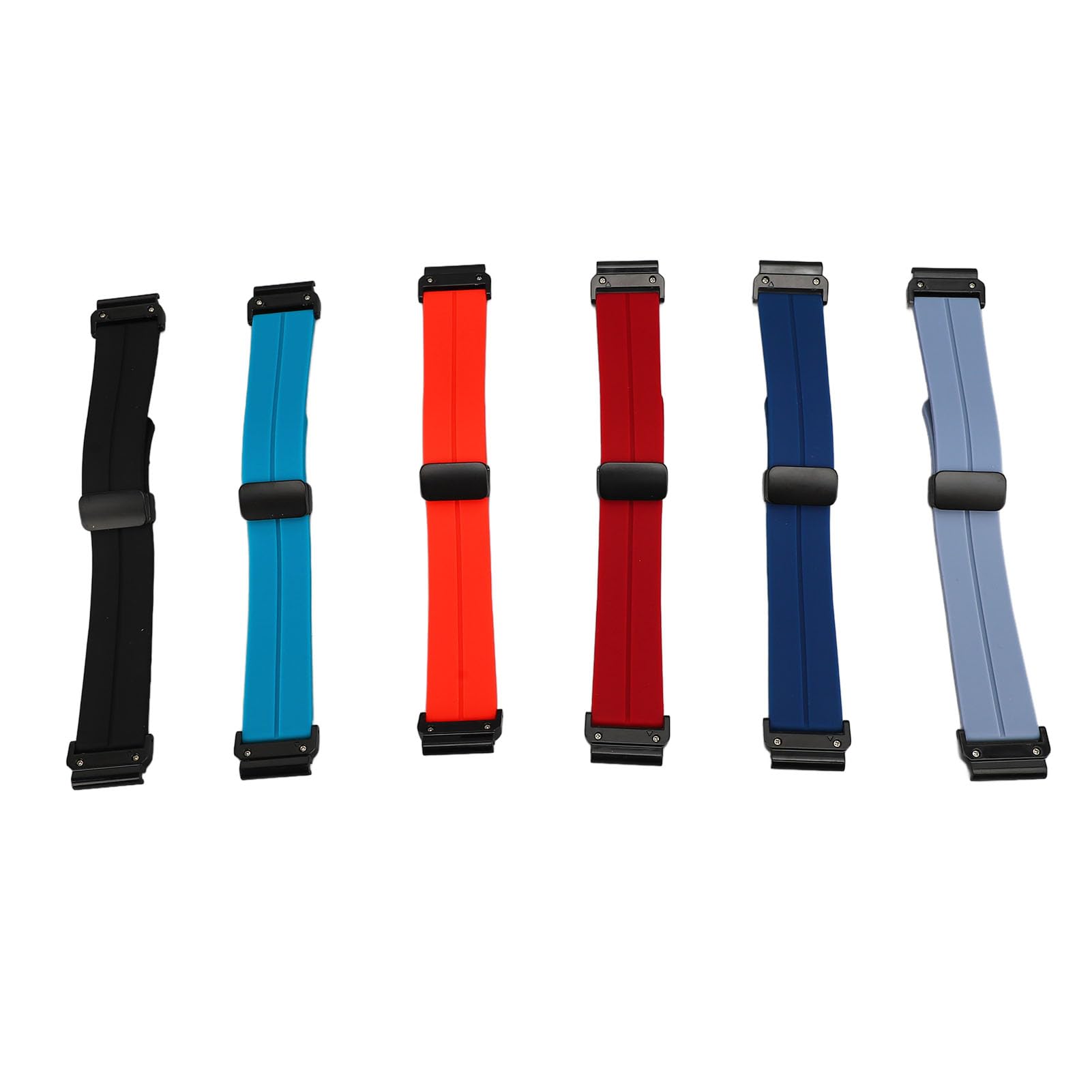 Confezione da 12 cinturini per orologio in silicone, cinturino morbido per orologio da 22 mm, cinturino sportivo di ricambio per smartwatch con chiusura magnetica, cinturino