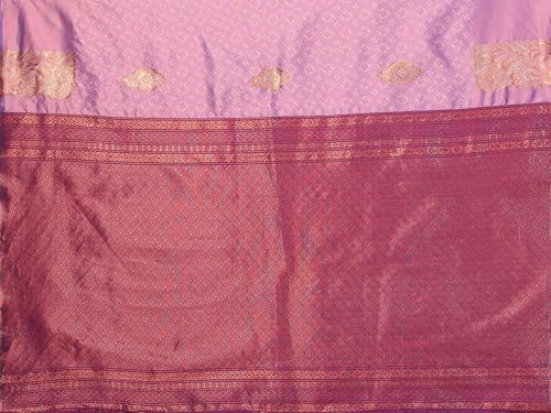 Image of Sidhidata Women's Soft Banarasi Silk Floral Zari Woven Design Saree With Unstitched Blouse Piece