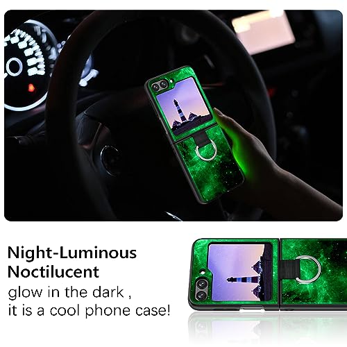 Coque de protection Galaxy Z Flip 5 fine motif nébuleuse spatiale phosphorescente - 5