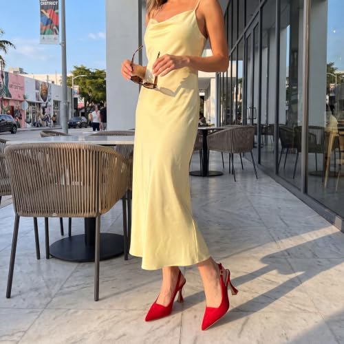 Image of Susanny Slingback Kitten Heels Elegant Dressy Pumps for Women Closed Pointy Toe Sexy Chunky High Heels Wedding Bride Prom Party Dress Shoes
