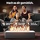 Firell Bioethanol Tischkamin aus Beton - Ethanol Tischfeuer Outdoor 36x10x8 cm - Kamin mit [3h] Brenndauer - Verstellbare Flamme - 4,2kg Sicheres Tisch Kamin Feuer für Garten Balkon Terasse [grau]