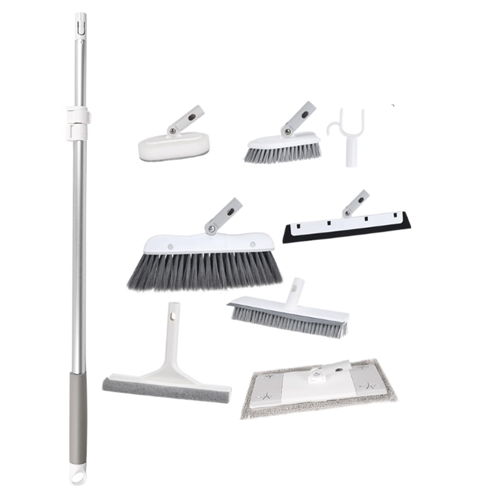 Juego de cepillos de Limpieza Cepillo de Suelo Multiusos unipolar, Juego de cepillos para Suelo, Escoba, Cepillo de Limpieza de Ventanas para Limpieza del hogar
