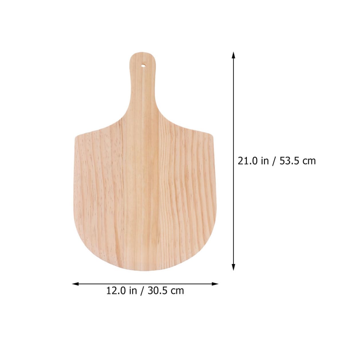 NOLITOY Pelle à Pizza en Bois Beige Robuste avec Manche Ergonomique, Planche à Découper Pratique pour Pizza, et Fromage Cuisine