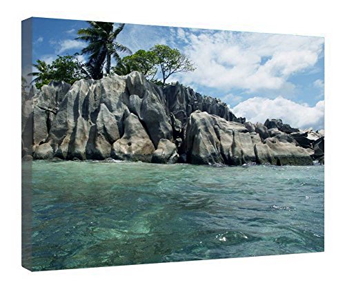 Cuadro Isla De Saint-Pierre en lienzo con marco de madera: decora sin complicarte