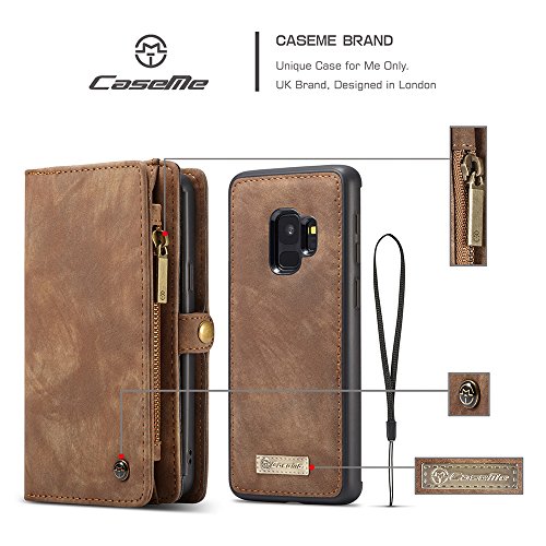 Harrms Portafoglio pieghevole in pelle con