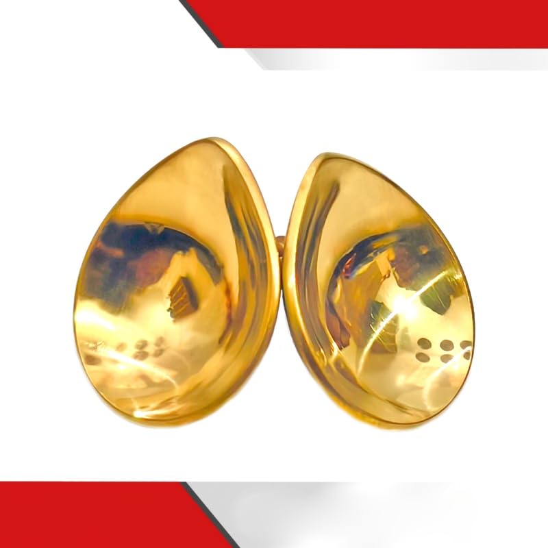 Corneal Eye Shield Protector, Stainless Steel, 18mm x 21mm Small, Gold, 2-Piece Set, Model II