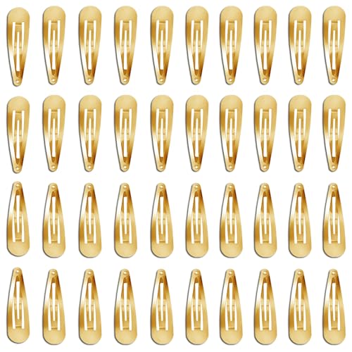 40pcs 2 inch Gold Hair Clips Hair Barrettes Metal Snap Hair Clips Accessories For Women(Gold)