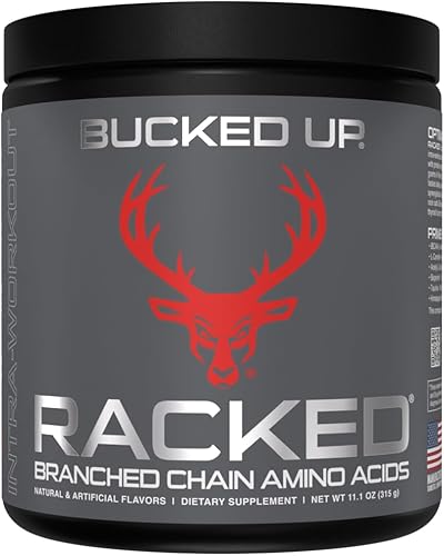 Bucked Up - BCAA RACKED™ Aminoácidos de Cadena Ramificada | L-Carnitina, Acetil L-Carnitina, GBB | Recuperación posterior al entrenamiento, síntesis