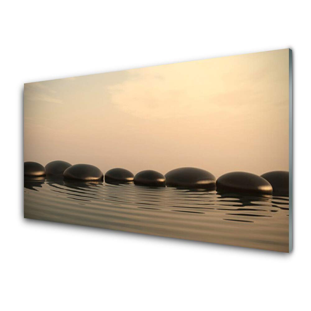 Déco mural moderne en verre trempé 100x50cm pour remplacer les toiles ternes et fragiles