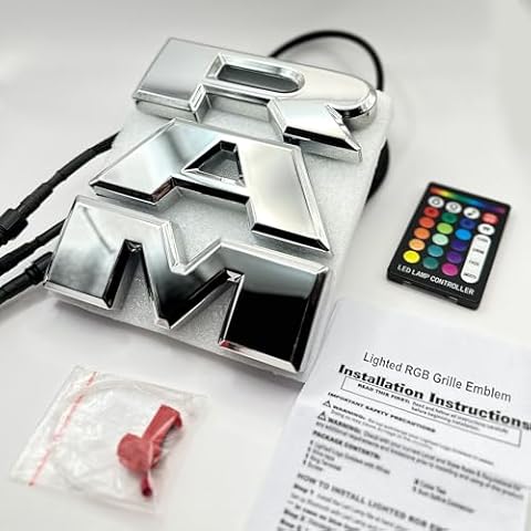 2019-2023 RAM 1500 Model Lighted Grille Emblem (Chrome) Cover