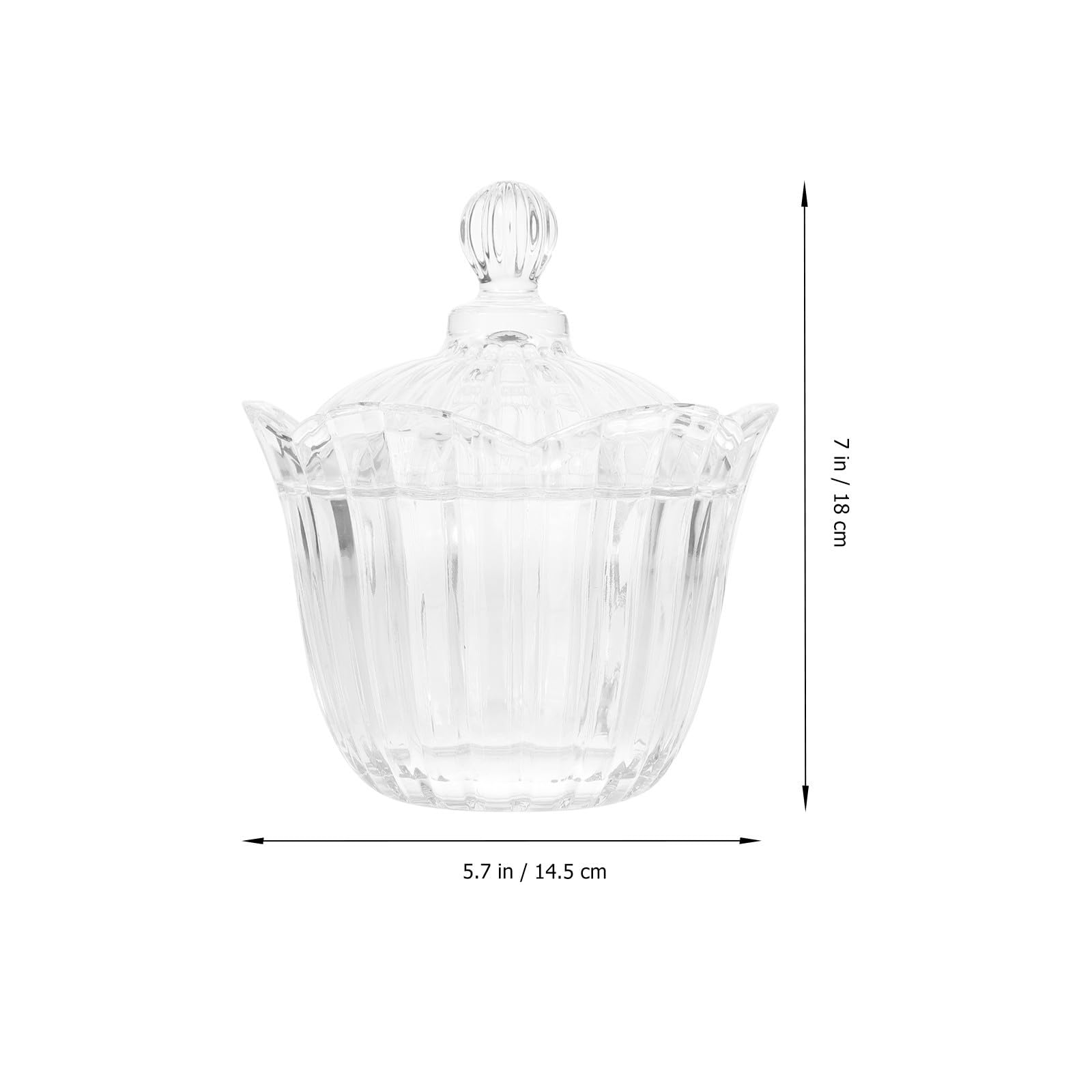 IMIKEYA 2 Piezas Tarro para Almacenar Alimentos Secos, Recipiente de Almacenamiento de Vidrio con Tapa, Cristal, para Dulces y Snacks, Almacenamiento de Alimentos
