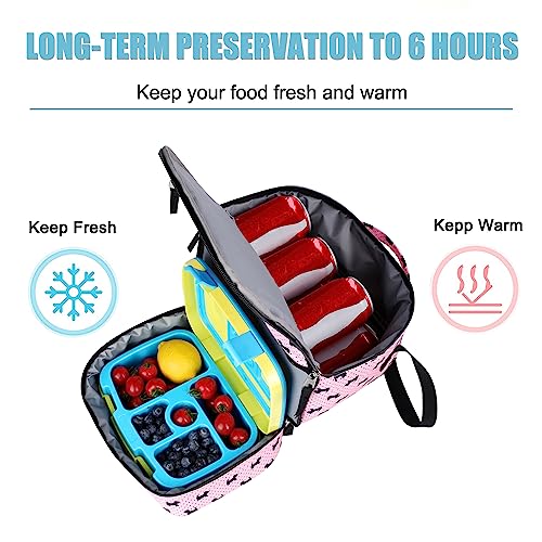 Seastig Kids Lunch Bag Cooler Insulated Lunch Box Bento Bags Durable Water-Resistant Reusable Lunch Tote Bag For Boys Girls #TOP1