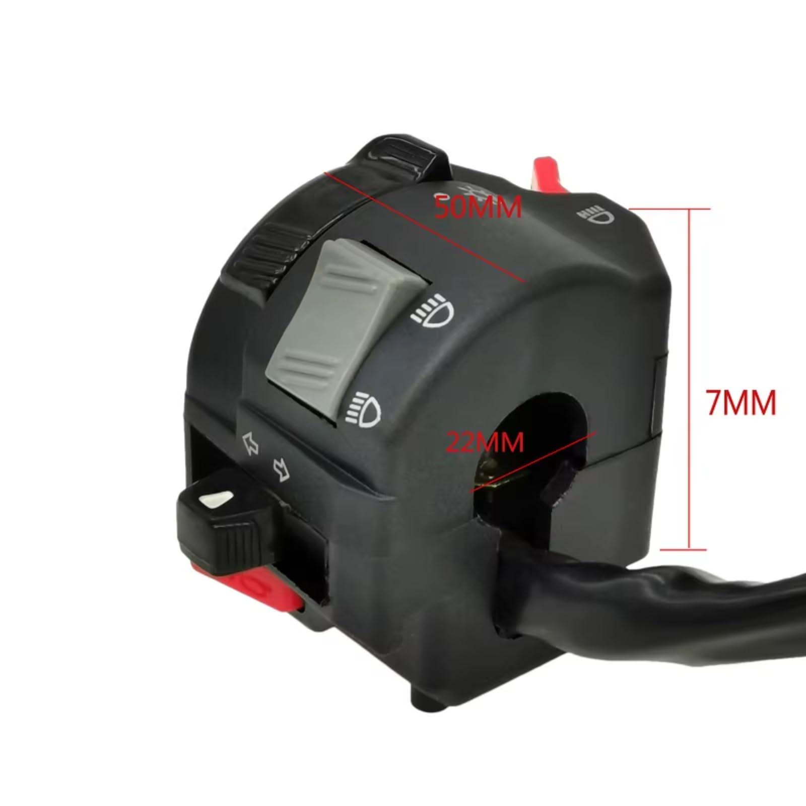 Controllo Della Luce Degli Indicatori Di Direzione Del Motociclo Da 7/8 "22mm Per Gli Indicatori Di Direzione Dei Fari Fendinebbia Universali Manubrio Kill Interruttore
