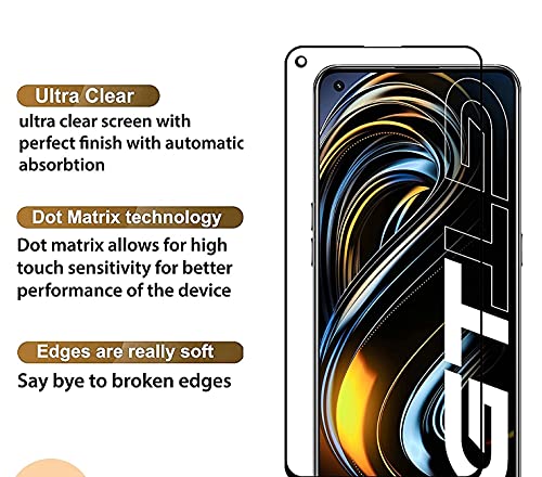 Image of Screen Protector for Realme GT Master | Realme GT 5G (Black) Tempered Glass Edge-to-Edge 6D Screen Guard With Installation Kit