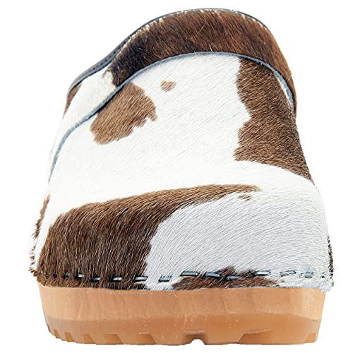 Image of Bjork Maja Wood Open Back Leather Clogs