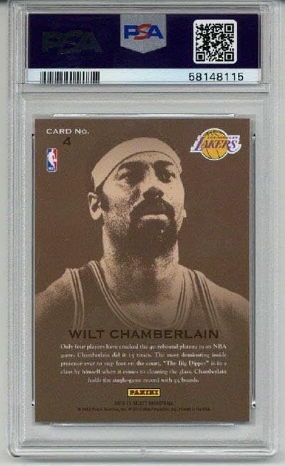 2012 Panini Select Hall Selections #4 Wilt Chamberlain Lakers Psa 10 Low Pop - Basketball Cards