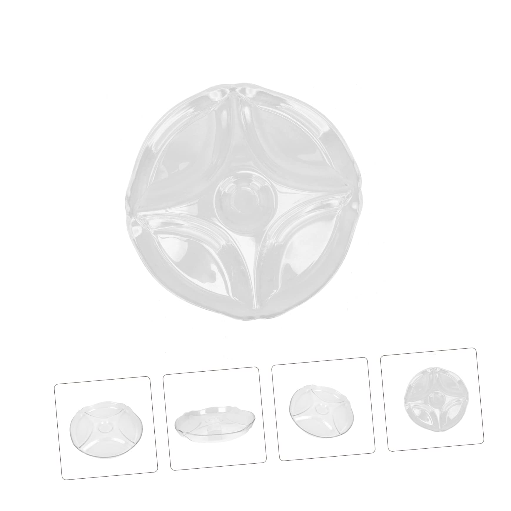 Ciieeo Assiette à Compartiments en Verre, Style Nordique, Séparée pour Collations et Bonbons, Empilable, Anti-transfert D’odeurs, Maison