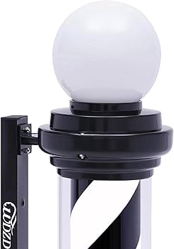 新品 特注 ブラック＆ホワイト 黒白 ミニサインポール 屋内用 理容室 バーバー 新品 特注 ブラック＆ホワイト 黒白 ミニサインポール 屋内用