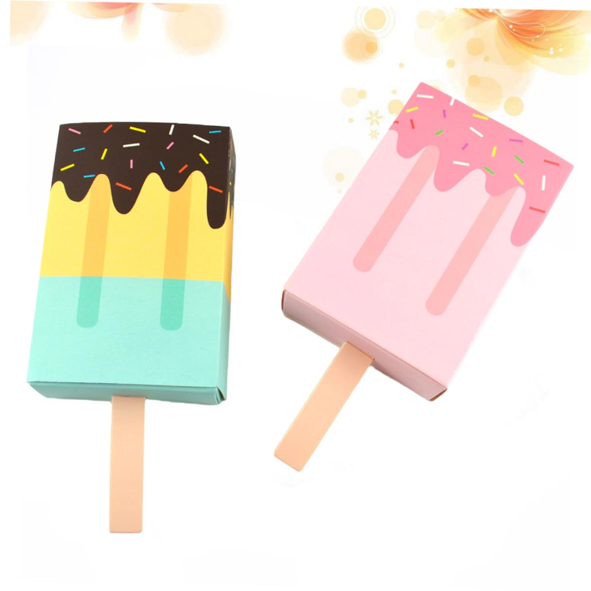 100 Pezzi Scatole di Carta a Forma di Gelato per Dolci e Snack Confezioni per Feste Compleanno e Matrimonio Idee Creative per DIY