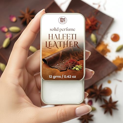 Image of Dr.Mashur Solid Perfume |Amber & Saffron&Halfeti leather Alcohol Free Wax Perfume Balm, Long Lasting | Pocket Tin 12g, Pack Of 2| Non Greasy Smooth Glide, Travel Friendly Unisex
