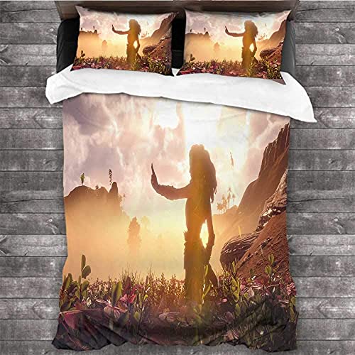Tecnologia di processo: la biancheria da letto Horizon Zero Dawn utilizza una tecnologia di stampa ecologica, alta solidità del colore, nessuna sostanza nociva durante la stampa e la colorazione, resistente alla luce, non si restringe, senza pieghe.