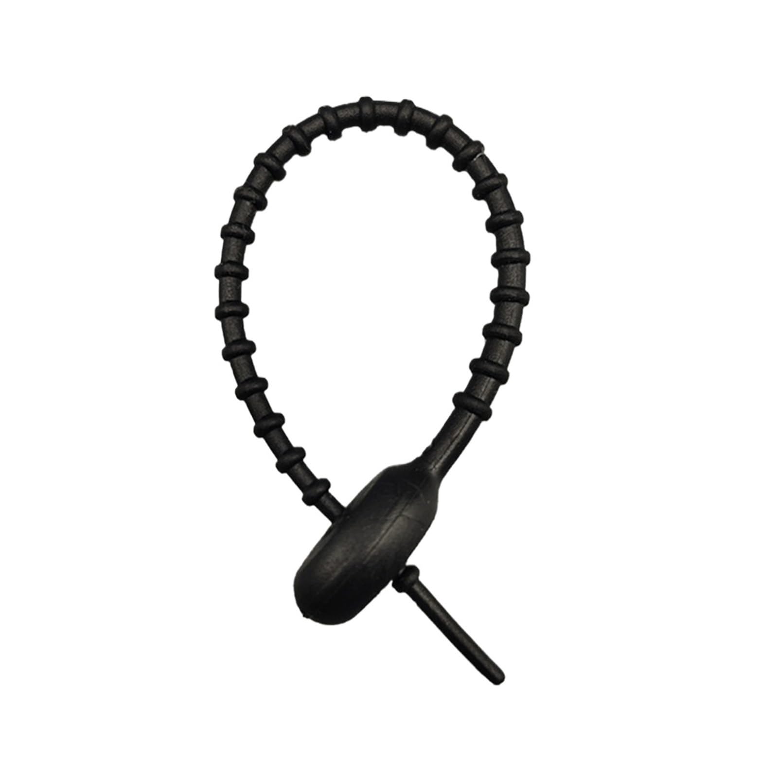 Lot de 100 attaches de câble de données réutilisables en silicone pour organiser les câbles (215 mm, noir)