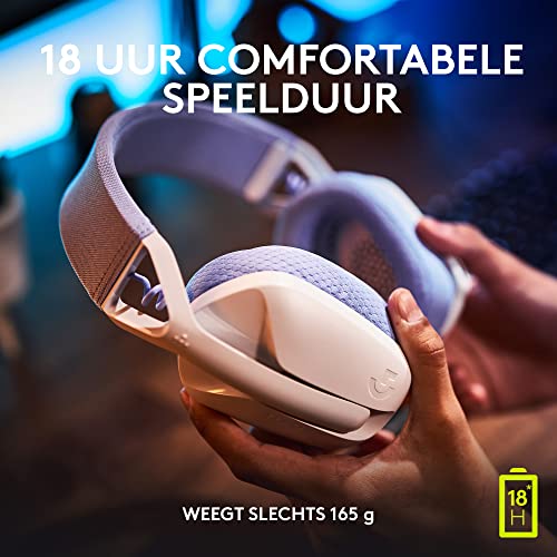Logitech G435 LIGHTSPEED en Bluetooth draadloze gaming headset - Lichtgewicht, over-ear, ingebouwde microfoons, 18 uur batterij, compatibel met Dolby Atmos, PC, PS4, PS5, mobiel - Wit - Afbeelding 7