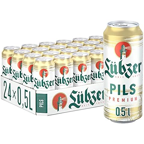 Lübzer Premium Pils, Bier Dose Einweg (24 X 0.5 L) Dosenbier Cover