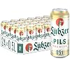 Lübzer Premium Pils 4,9% Vol. Dosenbier | 24 Bierdosen mit einzigartig fein-herber Note | Bierdosen Einweg (24 X 0.5 L)