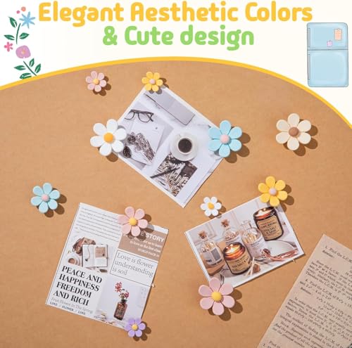 Image of 3D Flower Magnets for Fridge Strong Refrigerator Magnet Adorable Decorations for Home (5, Medium (26mm))