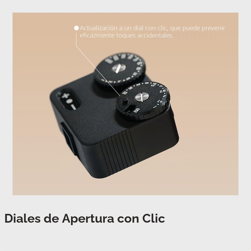 TTArtisan Upgrade Light Meter II Generation Dos Discos Medidor de Exposición para Fotografía con Cold Shoe Mount Compatible con diferentes Cámaras (Aluminio Plata)