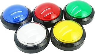 WHAMVOX 2 Pçs De Brinquedo Verde Questionário Botões De Resposta Botões Azuis Brinquedos De Campainha Eletrônico Squeeze Responder Botão Redondo Ferramentas De Festa Suprimentos Com Luzes