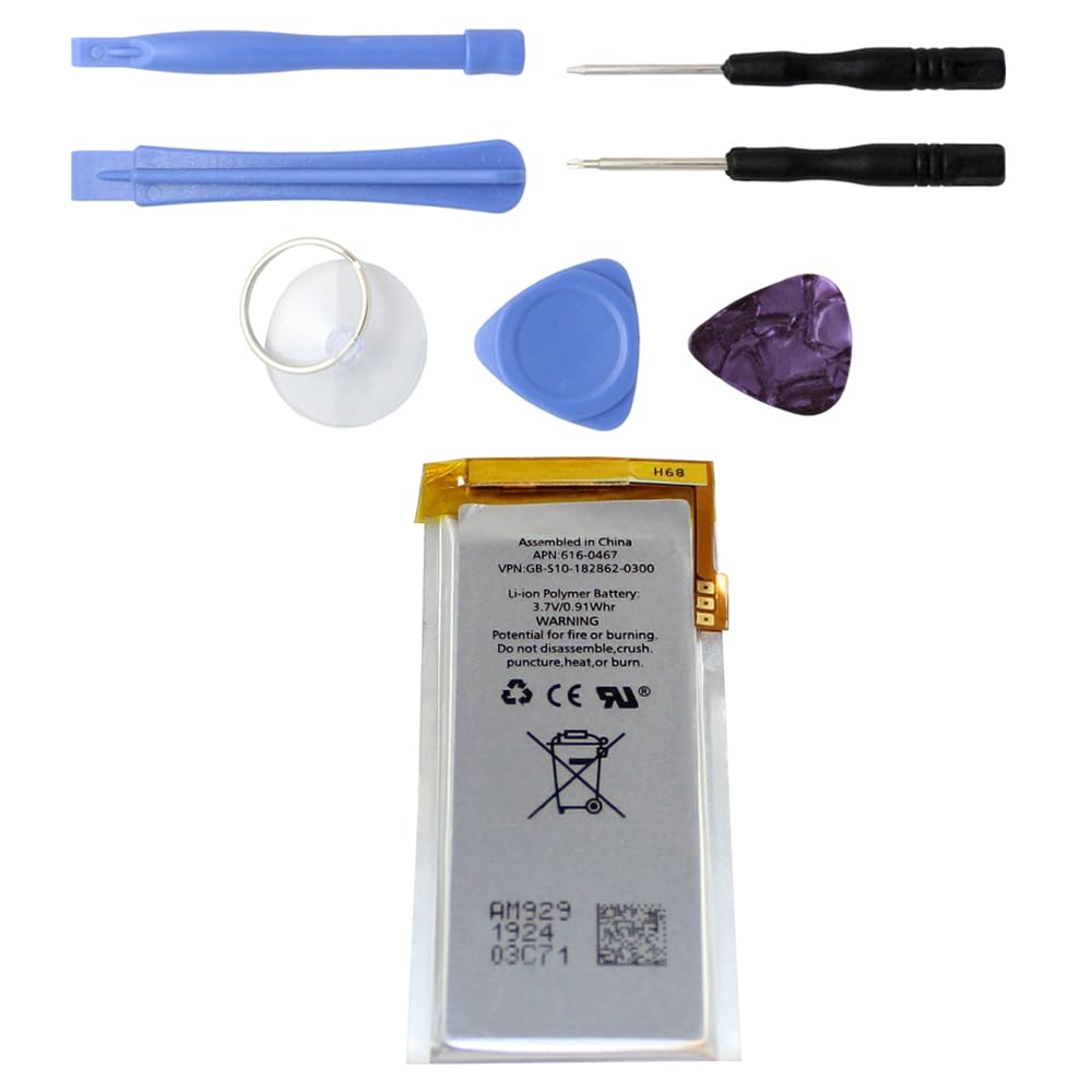 Fenzer Replacement Battery 616-0406 616-0467 Compatible with iPod Nano (4th Gen) A1285 MP3, MP4, PMP Battery with Tools