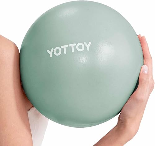 YOTTOY Pelota de pilates, pelota de ejercicio de 10 pulgadas con tecnología antiestallido para estabilidad, pelota de estabilidad para yoga,