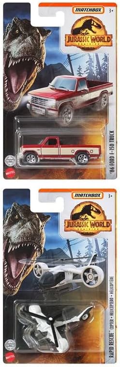 Miniatura 2 de Matchbox Jurassic World Dominion 2022 Juego completo de 6 vehículos fundidos a presión de FMW90-956P Release
