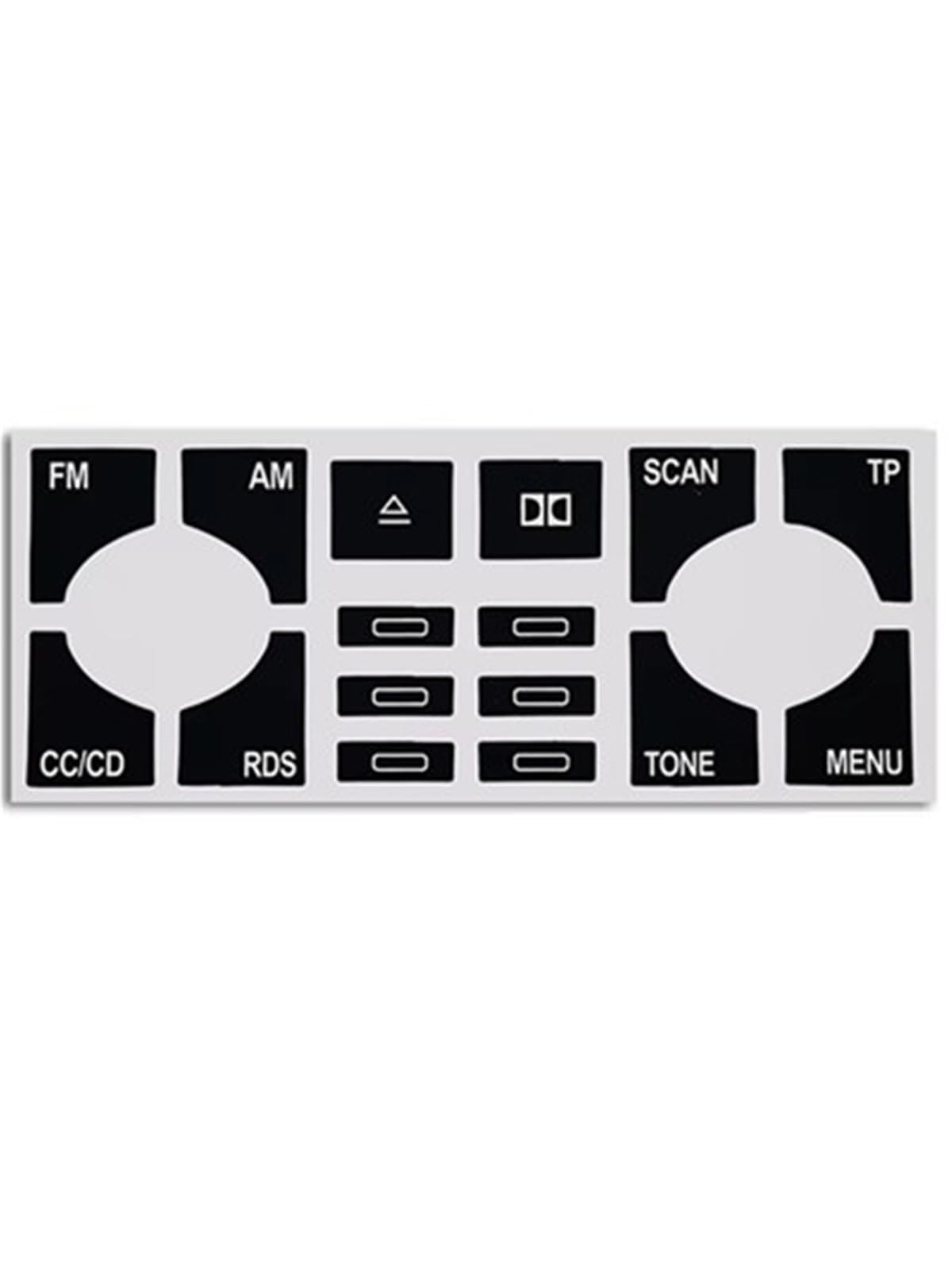 Button Trim Compatible with A4 B6 B7 2000 2001 2002 2003 2004 2005 2006 2007 2008 Car Dashboard ESP Button Air Conditioning Button Power Window Switch Button Sticker(Radio Type A)