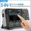Osciloscopio digital de pantalla táctil 2D15P, multímetro y generador de señales 3 en 1, doble canal, 100 MHz, 500 MSa/s, 20000 cuentas (2D15P) 4