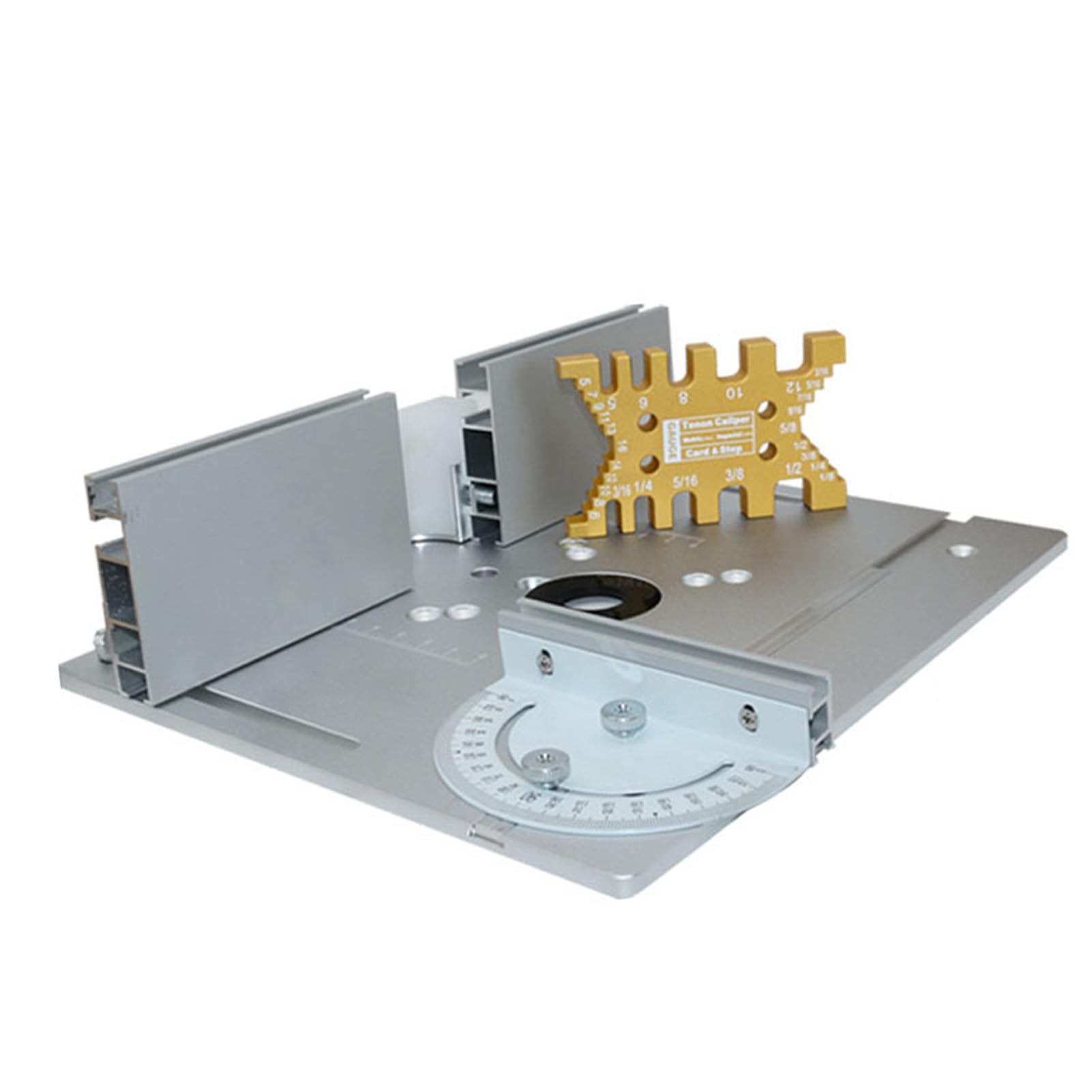 Akozon Płytka Wkładka Stołu Routera Zestaw 4 Sztuk ze Stopu Aluminium do Frezowania Drewna Przycinanie Grawerowanie 240x200mm Pasuje do Większości Stołów Routerów (zestaw 4)