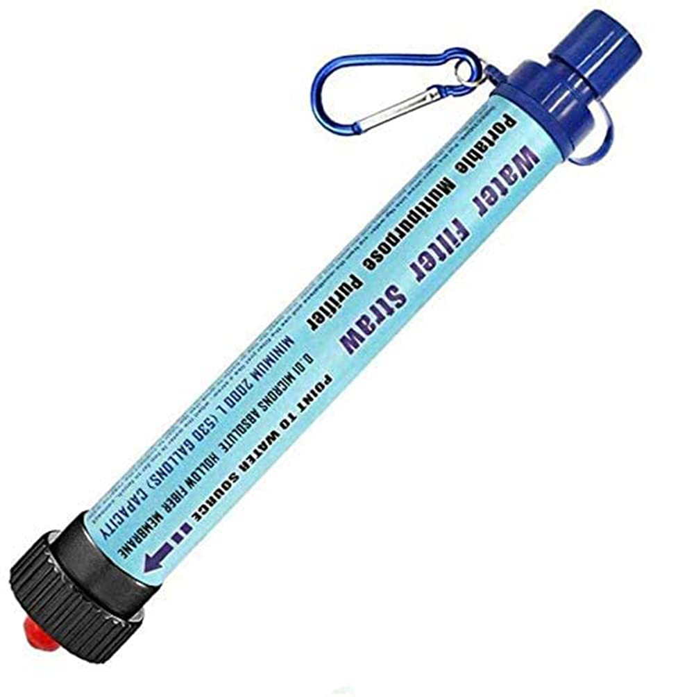 Filtre d'eau personnelle 2000L Purification de l'eau Portable Paille de Survie en Plein air Kit de Filtration de l'eau Camping Water Filtres 0,01 Micron Urgence pour