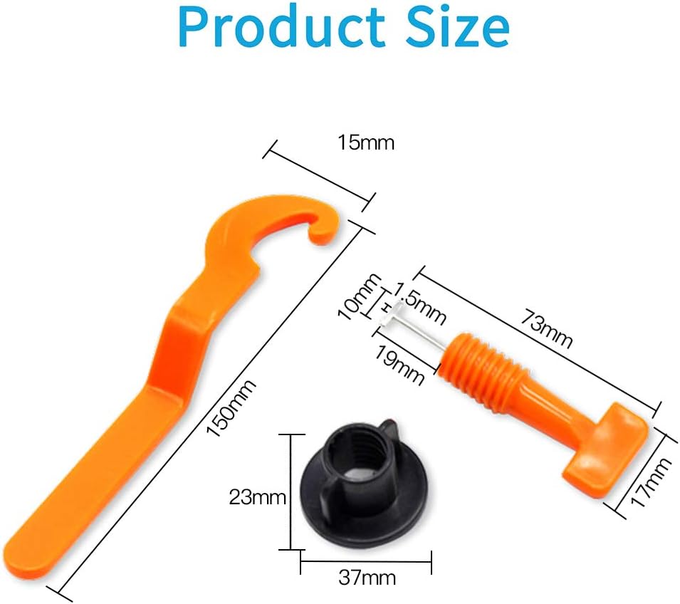 Meichoon Premium Tile Leveling System Kit with 50pcs Tile Leveler Spacers, 1 Special Wrenches, Reusable Spacer Flooring Level Tile levellers Set for Building Walls & Floors,DF18 : Tools & Home Improvement