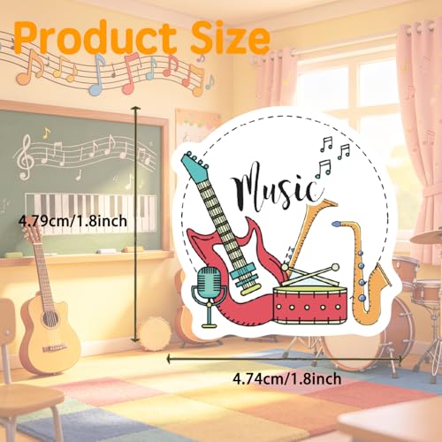 Pegatinas de musica de vinilo impermeables para guitarras regalos adolescentes 8